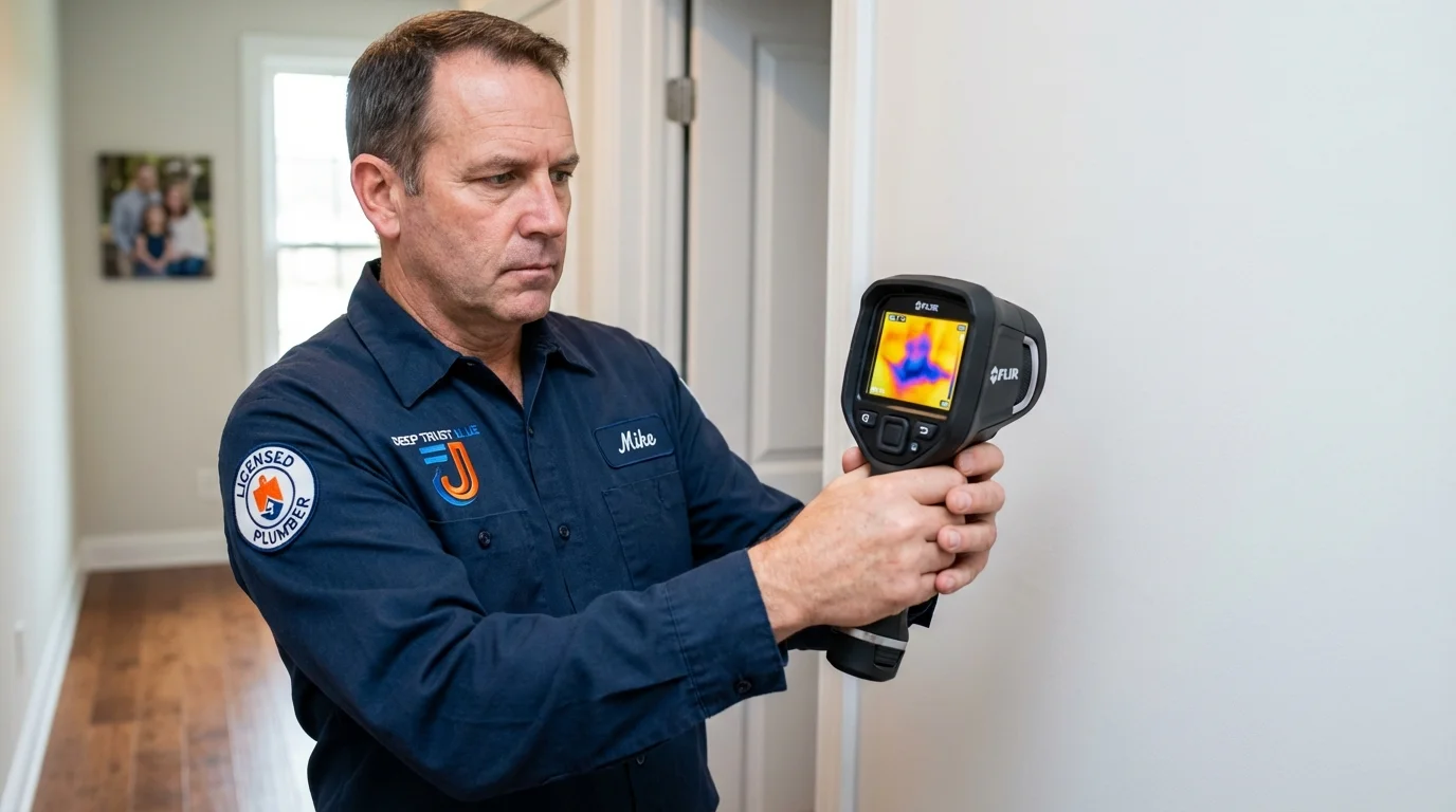 Thermal imaging leak detection by Johns Plumbing LLC in Eastville